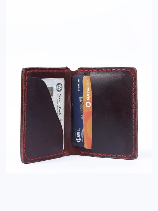 Handstitched Brown Leather Wallet
