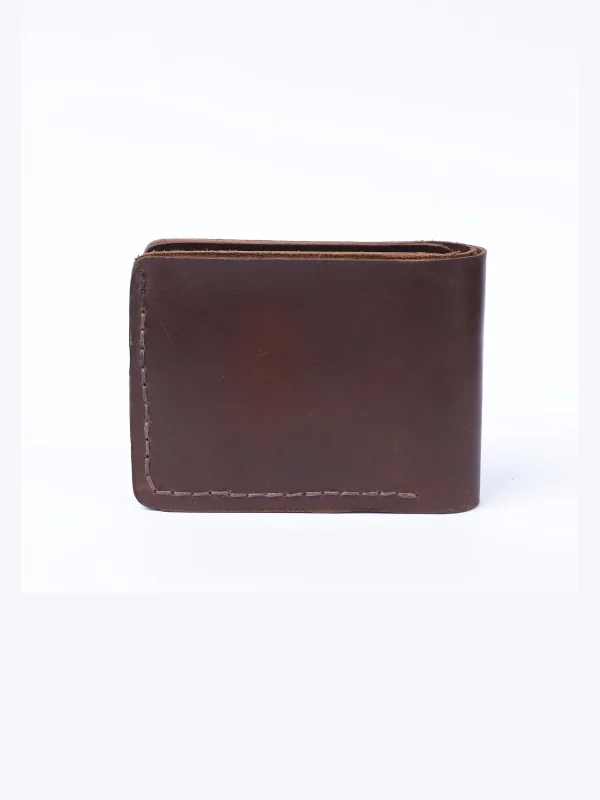 Men's Hand-Stitched Leather Bifold Wallet