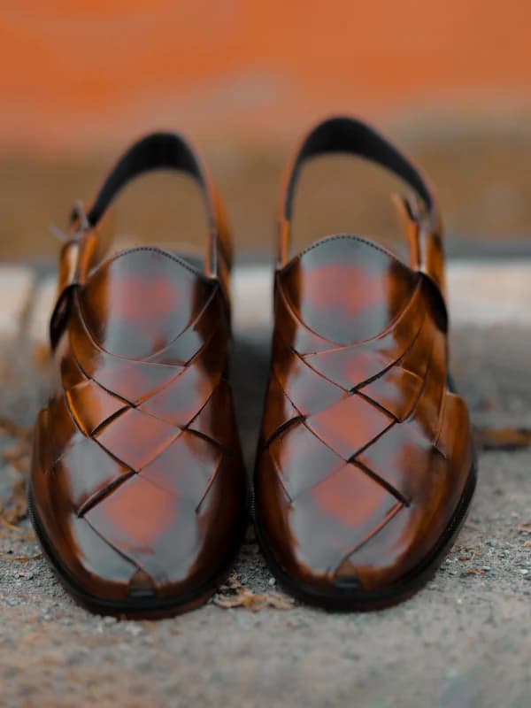Premium Brown Leather Peshawari Chappals