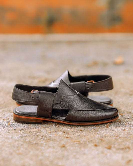 Black Mild Peshawari Chappal-114