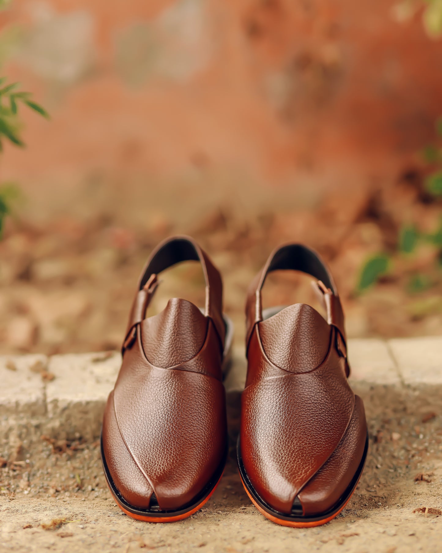 Brown Mild Leather Peshawari Chappal- 113