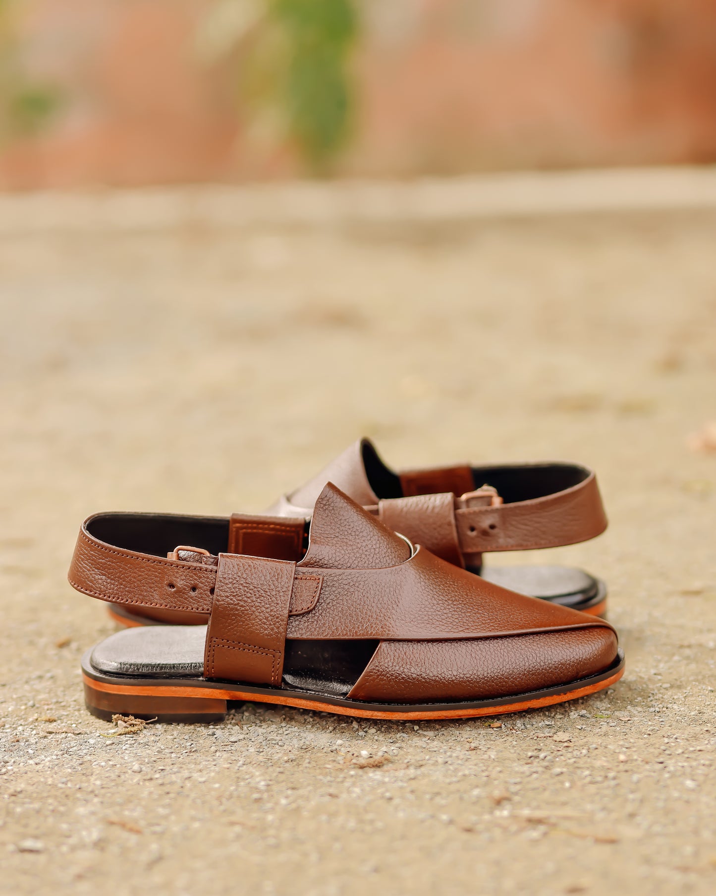 Brown Mild Leather Peshawari Chappal- 113